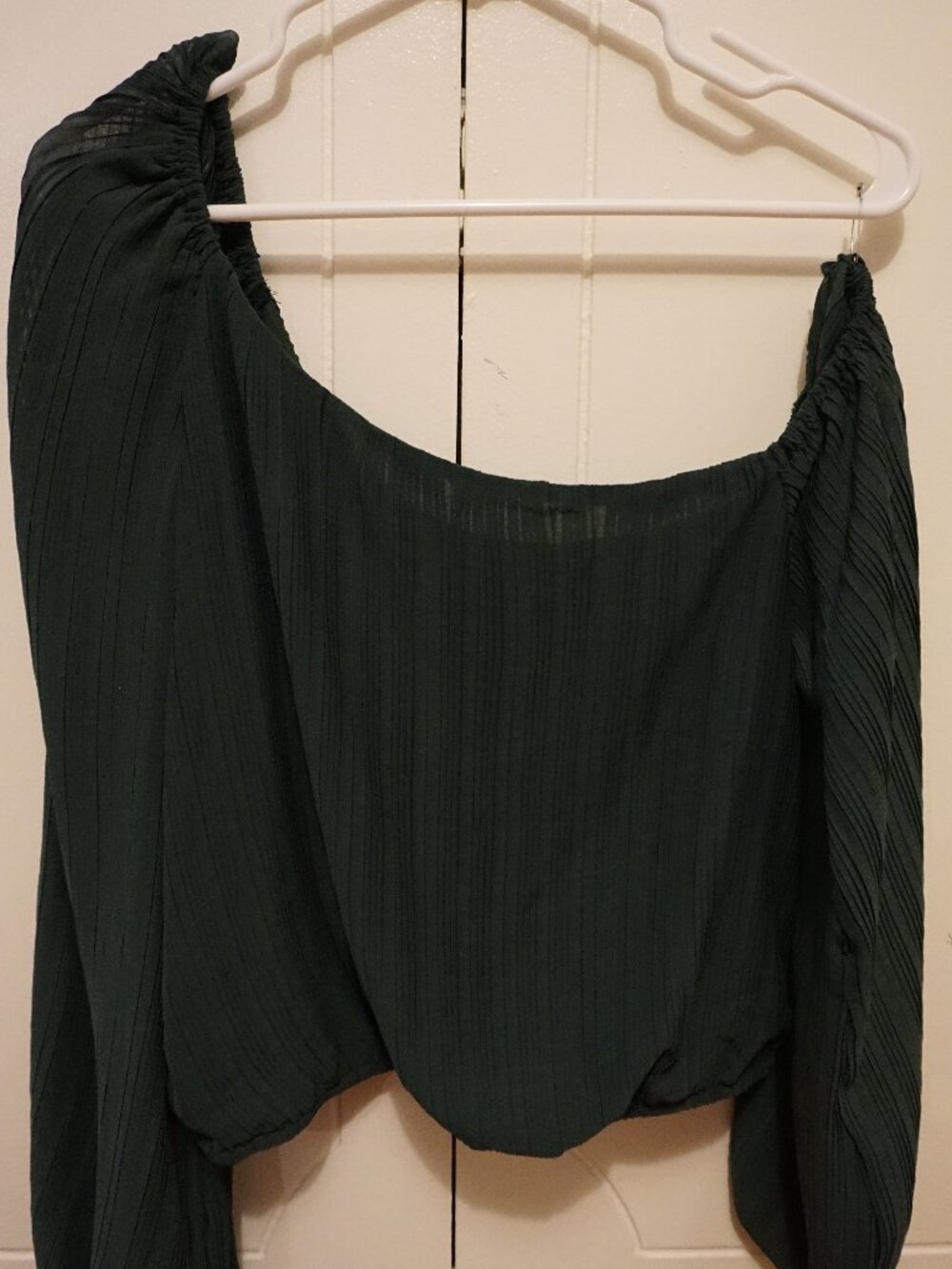 ASTR The Label Asymmetrical Dark Green Blouse